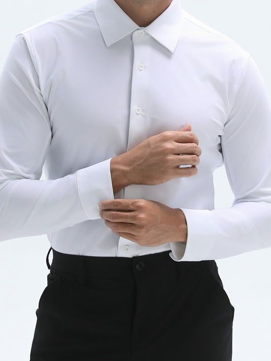 👑Fliwos Chemise Extensible avec Triple Protection Sans Repassage pour Hommes