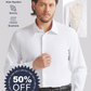 👑Fliwos Chemise Extensible avec Triple Protection Sans Repassage pour Hommes