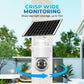Caméra de sécurité sans fil à énergie solaire avec alarme