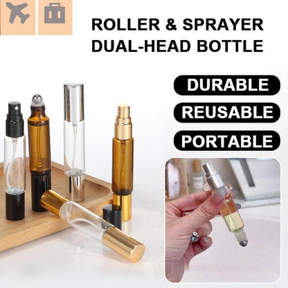 Lot de 4 vaporisateurs à bille pour huiles essentielles de 10 ml, flacon à double tête