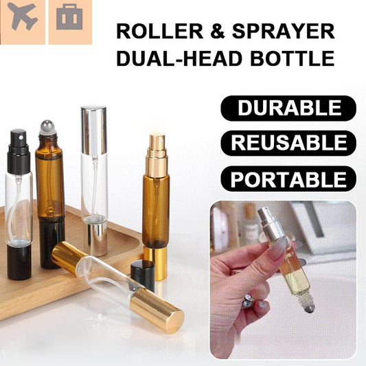 Lot de 4 vaporisateurs à bille pour huiles essentielles de 10 ml, flacon à double tête