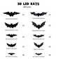 Décoration murale LED chauve-souris 3D pour Halloween 🦇