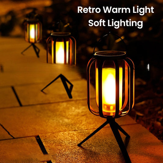✨️Lampe d'extérieur en forme de lanterne solaire avec 4 modes d'éclairage