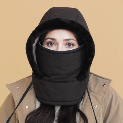 ❄️ Chapeau Thermique Doublé Polaire avec Masque Facial - Protection Intégrale contre le Froid pour Ski/Moto/Ville 🏂🔥