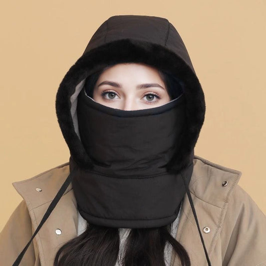 ❄️ Chapeau Thermique Doublé Polaire avec Masque Facial - Protection Intégrale contre le Froid pour Ski/Moto/Ville 🏂🔥