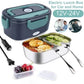 🍱 50% DE RÉDUCTION ! ⚡ Ensemble Boîte à Lunch 2-en-1 – Acier Inoxydable & Plastique – 60W Double Tension & 1,5L for Repas Chauds
