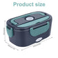 🍱 50% DE RÉDUCTION ! ⚡ Ensemble Boîte à Lunch 2-en-1 – Acier Inoxydable & Plastique – 60W Double Tension & 1,5L for Repas Chauds
