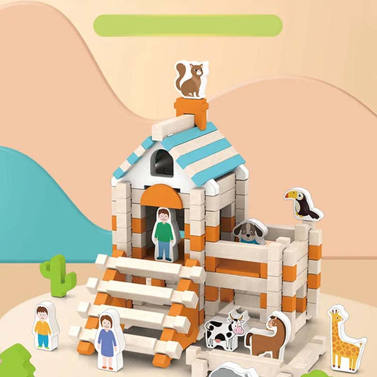 Blocs de construction éducatifs en bois