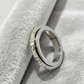 💍BAGUE ROTATIVE TITANE - Zircone Cristal & Design Anti-Stress, Ajustable et Léger, Cadeau Élégant pour Lui/Elle