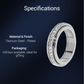 💍BAGUE ROTATIVE TITANE - Zircone Cristal & Design Anti-Stress, Ajustable et Léger, Cadeau Élégant pour Lui/Elle