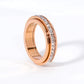💍BAGUE ROTATIVE TITANE - Zircone Cristal & Design Anti-Stress, Ajustable et Léger, Cadeau Élégant pour Lui/Elle