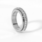 💍BAGUE ROTATIVE TITANE - Zircone Cristal & Design Anti-Stress, Ajustable et Léger, Cadeau Élégant pour Lui/Elle