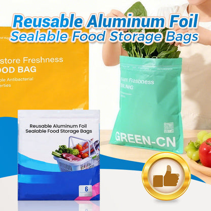 ♻️✨Sacs de conservation des aliments réutilisables en aluminium refermables ✨ ♻️