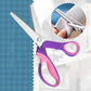 ✂️ 50 % DE RÉDUCTION ! 🧵 Ciseaux Multifonctions en Zigzag – Lames Dentelées Anti-Effilochage, Ressort Confortable – Coupez Tissu, Papier & Cuir 🌸