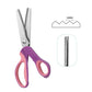 ✂️ 50 % DE RÉDUCTION ! 🧵 Ciseaux Multifonctions en Zigzag – Lames Dentelées Anti-Effilochage, Ressort Confortable – Coupez Tissu, Papier & Cuir 🌸