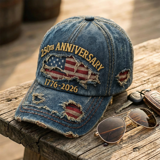 🎉Offre spéciale 2026🔥Casquette de baseball effet vieilli pour le 250e anniversaire