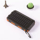 Batterie externe solaire portable, chargeur solaire avec double lampe de poche LED, batterie externe pour voyages et camping