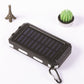 Batterie externe solaire portable, chargeur solaire avec double lampe de poche LED, batterie externe pour voyages et camping