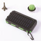 Batterie externe solaire portable, chargeur solaire avec double lampe de poche LED, batterie externe pour voyages et camping
