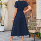 👗Robes longues décontractées à manches courtes et à col en V pour femmes
