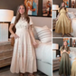👗Robes longues décontractées à manches courtes et à col en V pour femmes