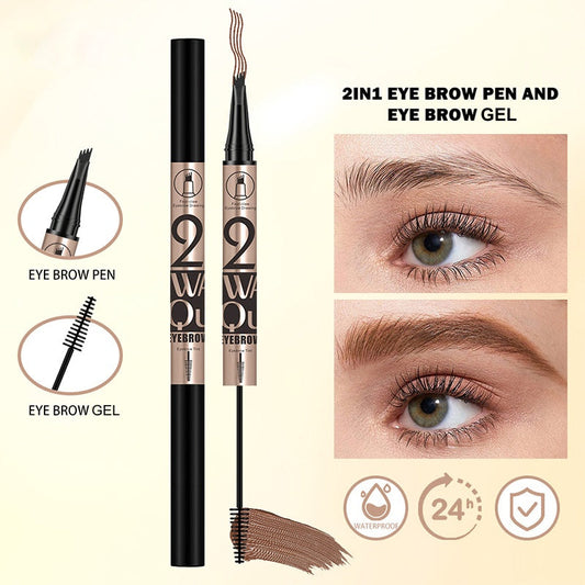 💄 ACHETEZ 1, OBTENEZ 1 GRATUIT! ✨ Crayon à Sourcils Waterproof 2-en-1 avec Gel – Précision, Tenue Longue Durée & Finition Naturelle 👁️