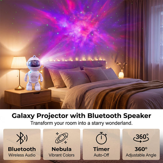 Projecteur de ciel étoilé « Robot Astronaut » avec haut-parleur Bluetooth