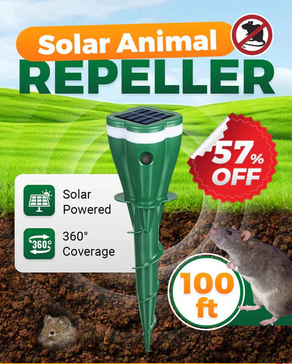 Répulsif Solaire Étanche à Vis contre les Taupes