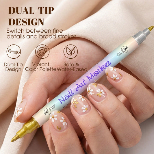 ✨ Marqueurs nail art double embout – Set de stylos