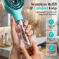 Brosse à cheveux antistatique avec vaporisateur intégré