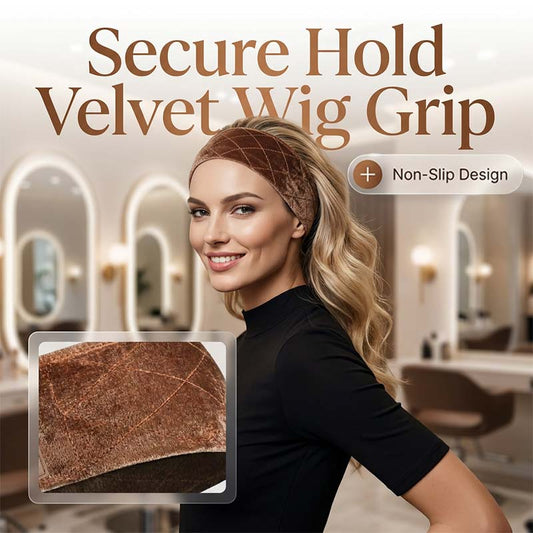 👩‍🦰 50% DE RÉDUCTION ⏰ Bandeau Grip Velours Ajustable pour Perruque – Antidérapant, confortable & discret – maintient la perruque en place toute la journée ✨