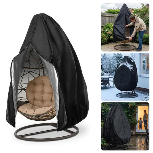 🪑✨ Housse imperméable résistante pour chaise-œuf suspendue – Résistante aux UV, tissu Oxford, fermeture éclair