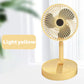 🌀🔋Ventilateur Télescopique Pliable Rechargeable USB – Silencieux, 180° Rotatif, 4 Vitesses, Portable ✨