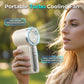 ❄️Mini ventilateur portable avec affichage LED 👍 Ventilateur de poche turbo 5 vitesses ✨ Rechargeable par USB, refroidissement rapide idéal pour les voyages et le maquillage