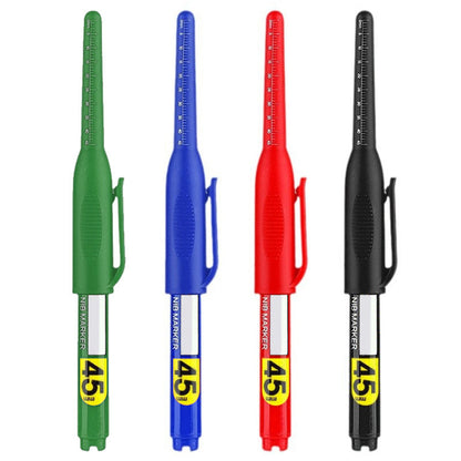 🎯Marqueur à trou profond de 45 mm – pointe extra-longue, règle intégrée