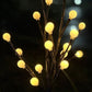 Lampe solaire LED pour branche d'arbre à piquer dans le jardin
