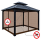 🌞 Parasol de jardin multifonctionnel avec moustiquaire, résistant au vent et à la pluie, et offrant une protection solaire