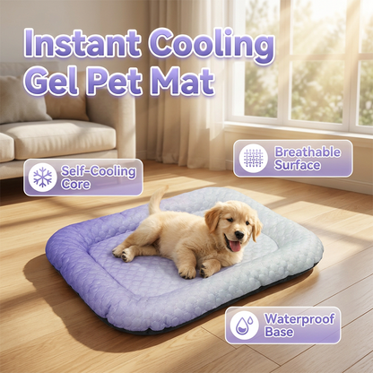 🐶🐱 Tapis rafraîchissant pour chiens et chats - Couverture d'été en soie glacée aux couleurs dégradées, coussin doux et respirant pour le couchage d'intérieur, les canapés et les voyages en voiture. Lavable. Plusieurs tailles disponibles.