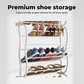 👟🔥Organisateur Chaussures Suspendu Porte – Jusqu'à 36 Paires Métal Robuste Stable, Étagères Inclinées Anti-Glissement Talons Bottes Baskets, Installation Sans Outils Secondes · 3 Coloris · 4-8-12 Étages ✨