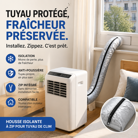 ❄️Manchon isolant pour tuyau de climatisation, réduit les pertes de chaleur, diminue la consommation d'électricité, pour l'été comme pour l'hiver