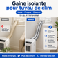 ❄️Manchon isolant pour tuyau de climatisation, réduit les pertes de chaleur, diminue la consommation d'électricité, pour l'été comme pour l'hiver