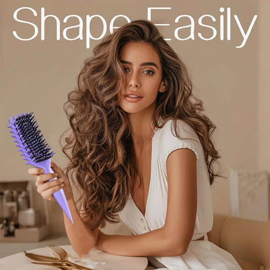 ✨Brosse démêlante aérée pour cheveux bouclés
