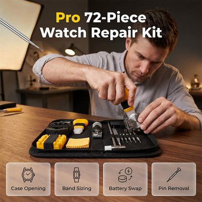 🔥 50% DE RÉDUCTION ! ✨Kit complet de réparation de montres, 72 pièces