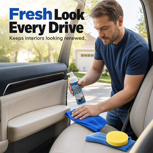 Nettoyant mousse multifonctionnel pour rénovateur de cuir et de vinyle pour intérieur de voiture