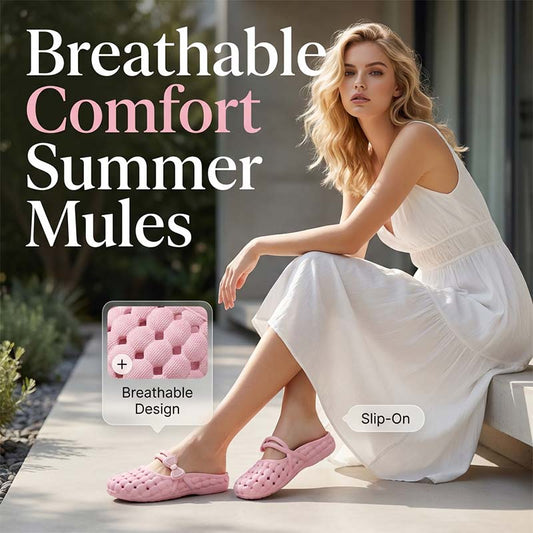 👡 50% DE RÉDUCTION ! 🌸 Mules Femme Bout Fermé – PVC – Respirantes & Légères for Quotidien & Bureau