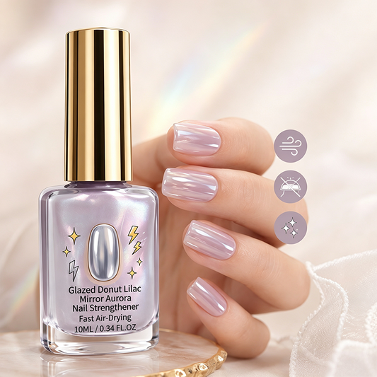 Renforceur d'ongles effet miroir lilas