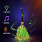 🧙‍♀️🎃 Décoration Halloween balai de sorcière animé – Lumières et sons, mouvement réaliste, transformez votre entrée ou votre salon en repaire de sorcière pour une nuit d’épouvante mémorable 👻🕯️