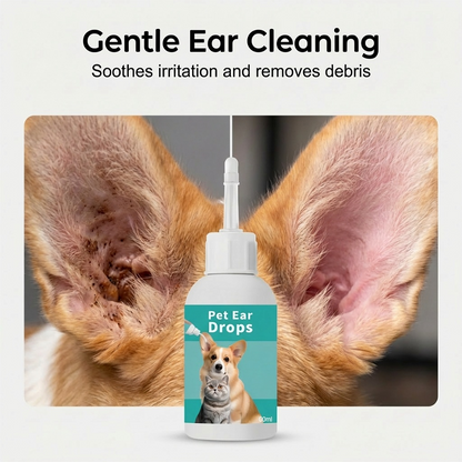 🔥 50% DE RÉDUCTION ! ✨Gouttes nettoyantes douces pour les oreilles des animaux de compagnie
