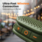 🎵 -50% ! 🔊 Enceinte Bluetooth Portable – ABS – TWS Stéréo – IPX5 – Son Haute Fidélité – 73×48×33 mm – Vert Foncé/Noir – Autonomie Prolongée 🏕️