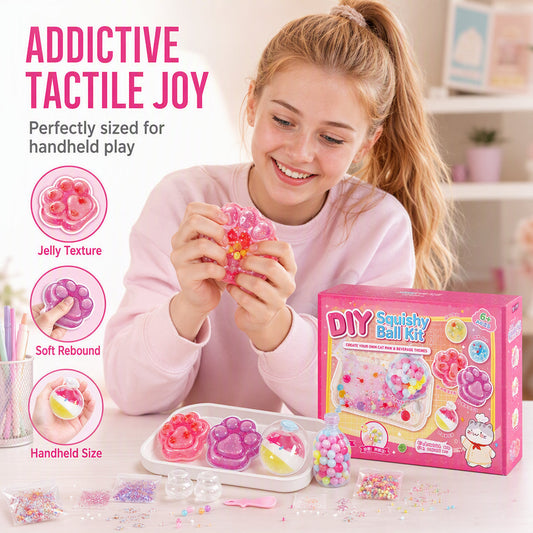 🐱 50 % DE RÉDUCTION MAINTENANT ! 🧊 Kit de jouet anti-stress Glace Frite à faire soi-même – Motif griffe de chat, amusant et créatif – Parfait pour l'éveil sensoriel et la détente des enfants ✨